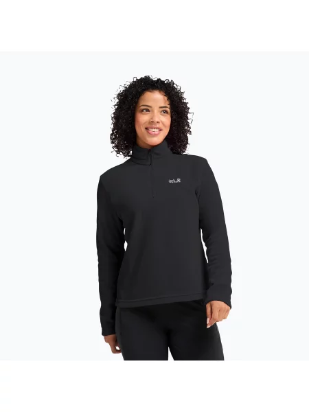 Дамски поларен суитшърт Jack Wolfskin Taunus Half Zip black черно
