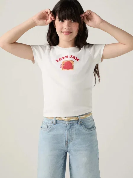 Levi's tričko RIB MEET AND GREET JAM TEE bílé