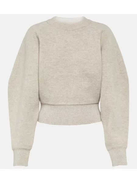 Vlnený sveter Alaã¯a béžová