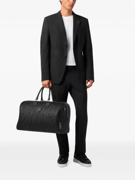 Geantă Philipp Plein din piele negru