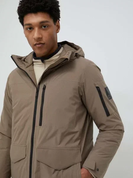 Bunda Jack Wolfskin hnědá zimní černá