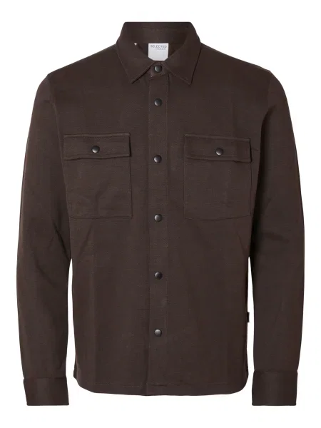 SELECTED Geacă de primăvară-toamnă SLHJackie închis maro