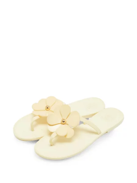Șlapi Tory Burch cu model floral galben