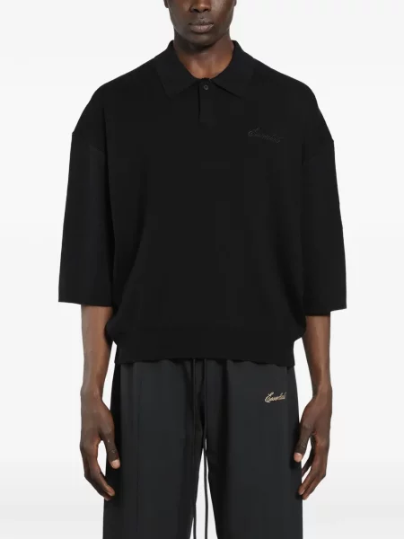 Tricou polo Fear Of God Essentials cu autograf negru