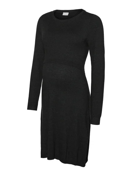 MAMALICIOUS Pletena obleka MLMONICA JUNE' siva