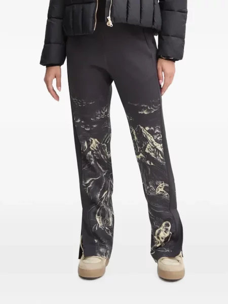 Pantaloni Sportalm cu imagine alergare gri