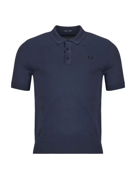 Pletená košeľa Fred Perry modrá