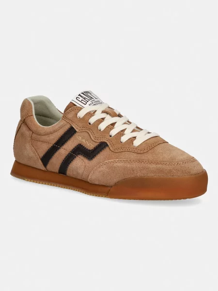 Gant Beylana sneakers pentru femei din piele întoarsă maro