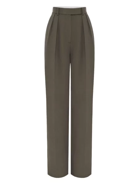 Pantaloni Alex Perry plisate verde