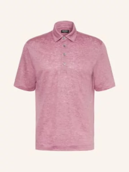Zegna Žerzejová Polokošile Z Lnu světle fialová