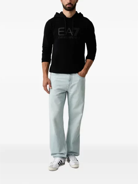 Mikina s kapucňou Ea7 Emporio Armani čierna