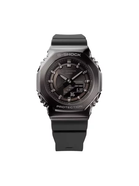 Lniany zegarek Casio czarny