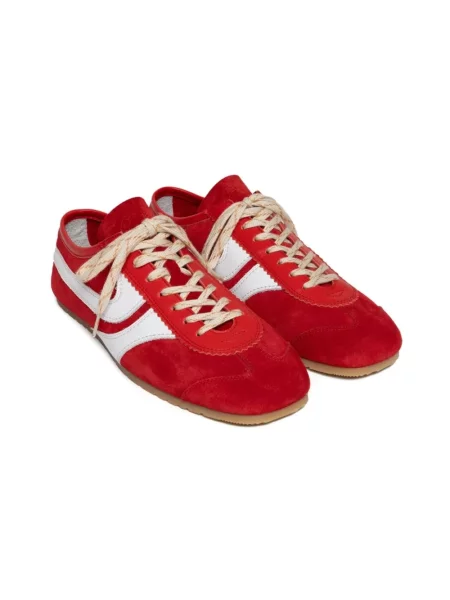 Sneakersy Dries Van Noten zamszowe czerwone