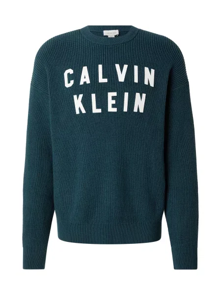 Calvin Klein Jeans Pulover albastru marin alb