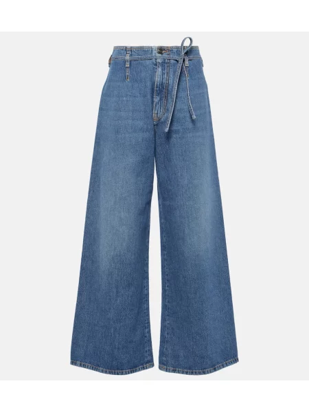 Blugi Etro cu talie înaltă albastru