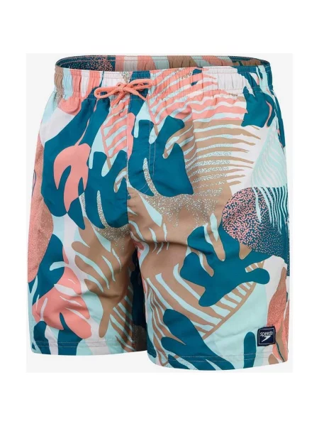 Kąpielówki Speedo Digital Printed Leisure niebieskie pomarańczowe S beżowe