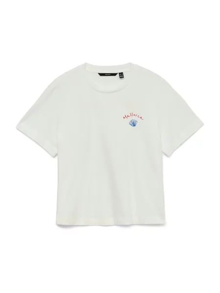VERO MODA Tricou VMGINA METTE albastru / roșu alb