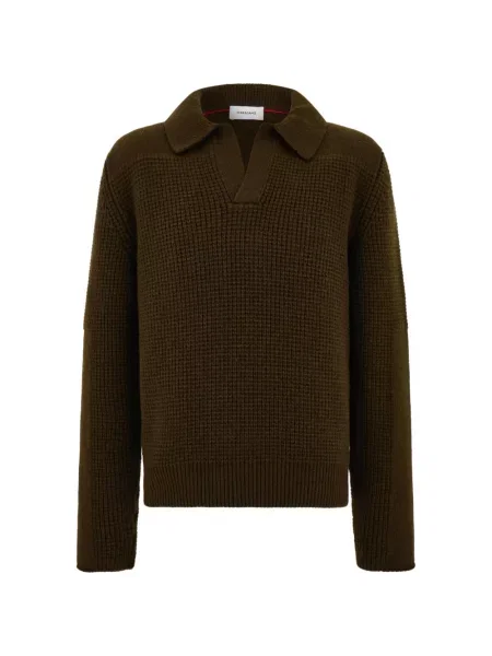 Gulerat tricou polo Ferragamo tricotate verde