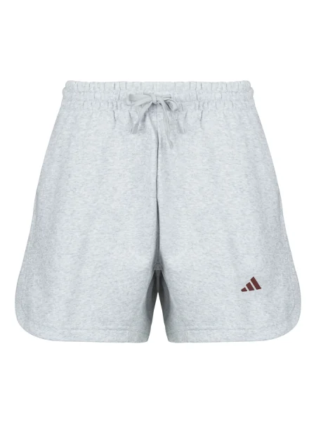 Pantaloni scurți Adidas din fleece cu dungi gri
