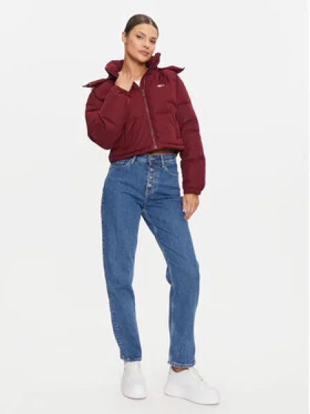 Tommy Jeans Vatovaná bunda Alaska fialová