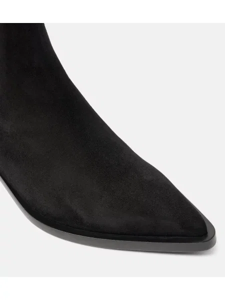 Cizme scurte Gianvito Rossi din piele de căprioară negru