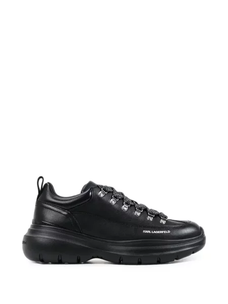Sneakerși Karl Lagerfeld cu șireturi cu imagine din dantelă negru