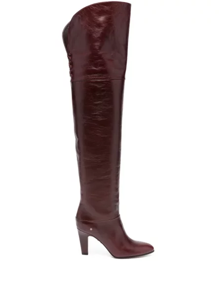 Botine Chloé din piele roșu