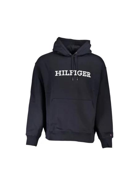 Bluza z kapturem Tommy Hilfiger z kapturem niebieska