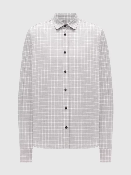 Клетчатая рубашка Peserico серая