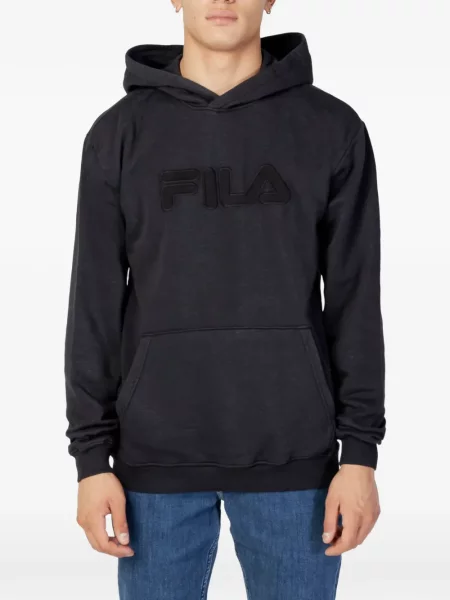 Суичър с качулка Fila бродиран синьо
