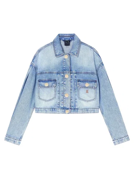 Kurtka jeansowa Armani Exchange niebieska