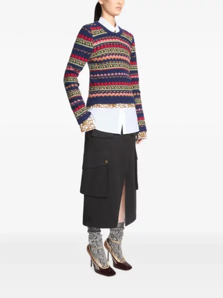Pulover Dries Van Noten de lână albastru