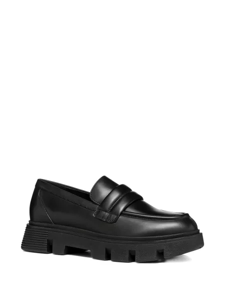 Pantofi loafer Geox cu platformă negru