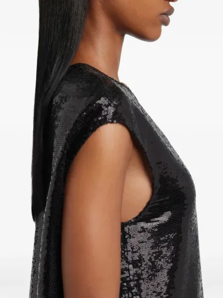 Rochie Courreges cu paiete de costum negru