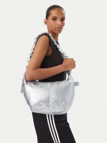 Torbica adidas Metal Shoulder Bag Srebrna