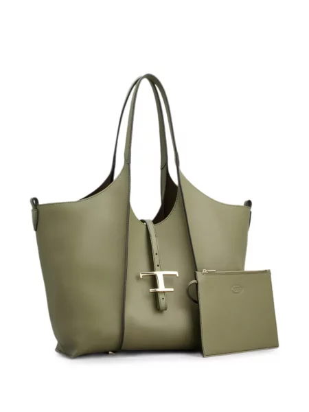 Geantă shopper Tod's din piele verde