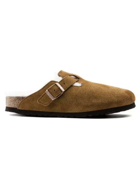 Birkenstock Klapki Boston Vl/Sheraling brązowy