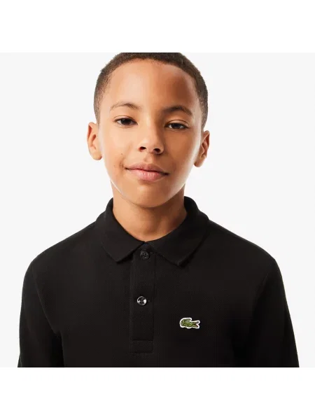 Детское поло Lacoste черное