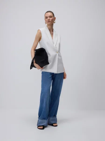 Reserved Oversize жилет до костюма білий