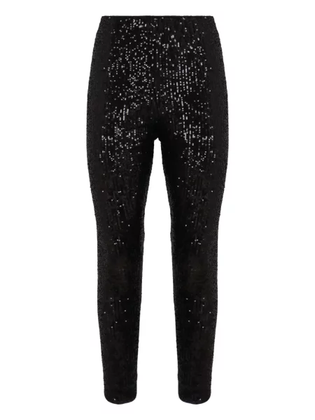 Haftowane legginsy Weekend Max Mara czarne