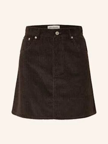 Lollys Laundry Spódnica Sztruksowa Evasll braun brązowa