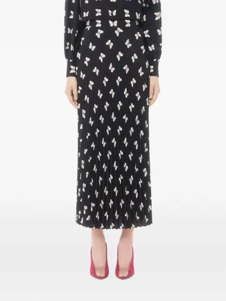 Fustă midi Valentino Garavani negru