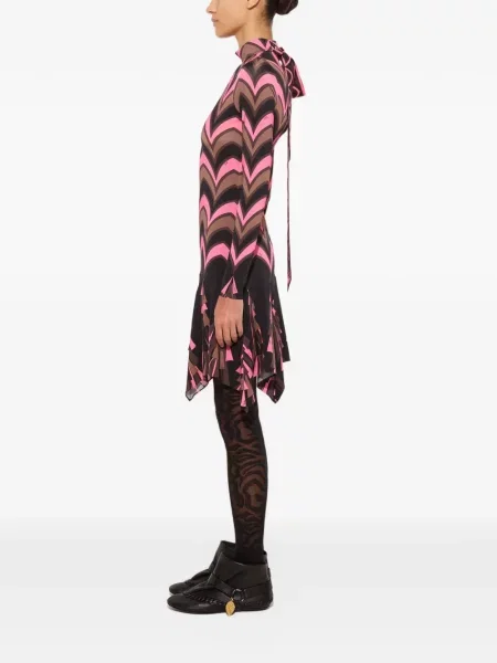 Rochie Pucci cu imagine din jerseu negru