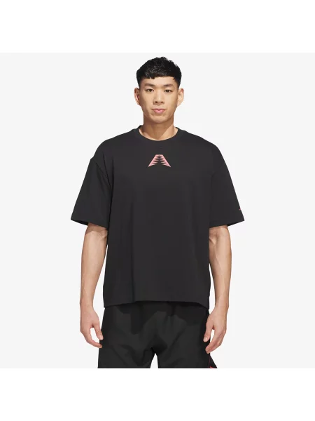Tricou adidas Anthony Edwards Believe That Tee Black/ Solar Turbo XXL negru