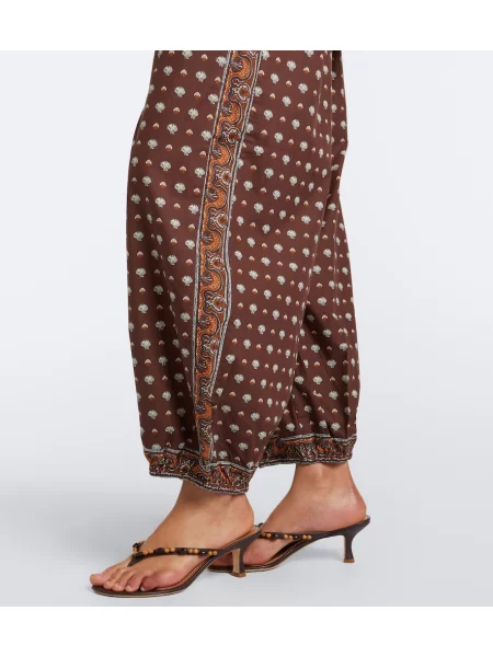 Pantaloni Dôen cu imagine maro