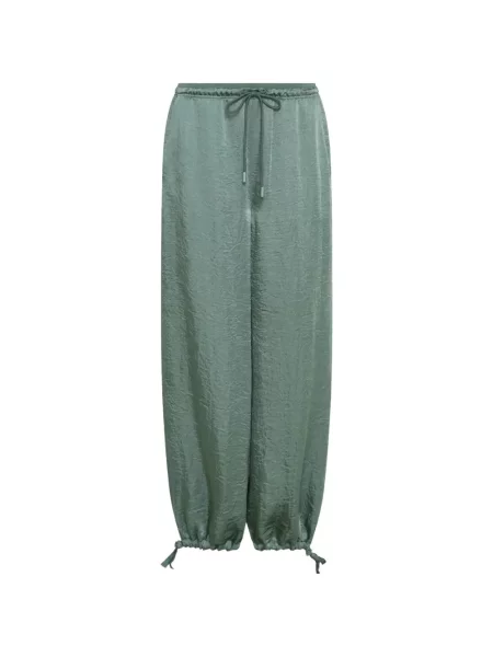Șnur de strângere pantaloni Marella din țesătură twill verde