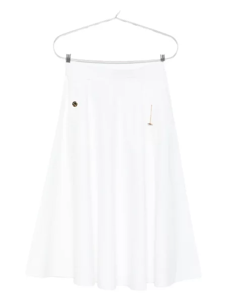 Fustă midi Moschino până la genunchi alb