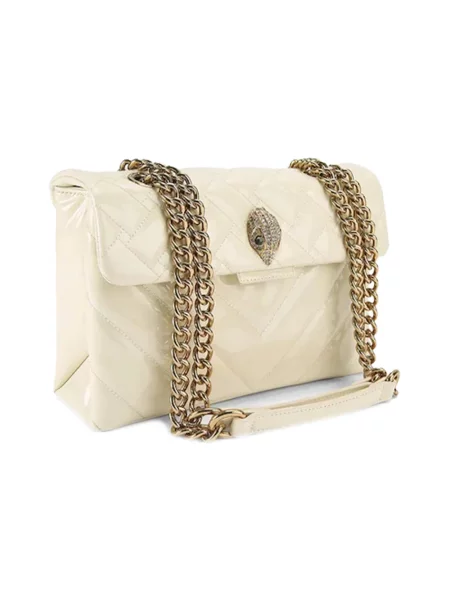 Torebka crossbody Kurt Geiger skórzana beżowa