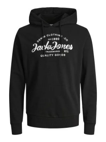 JACK & JONES Mikina FOREST čierna biela