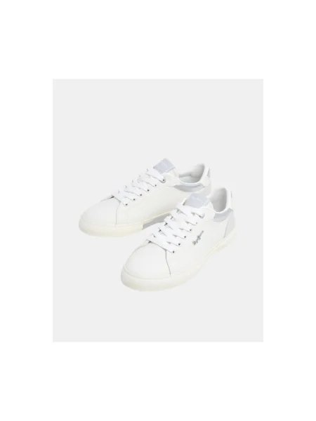 Dámske topánky Pepe Jeans Kenton Court silver biela